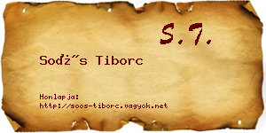 Soós Tiborc névjegykártya